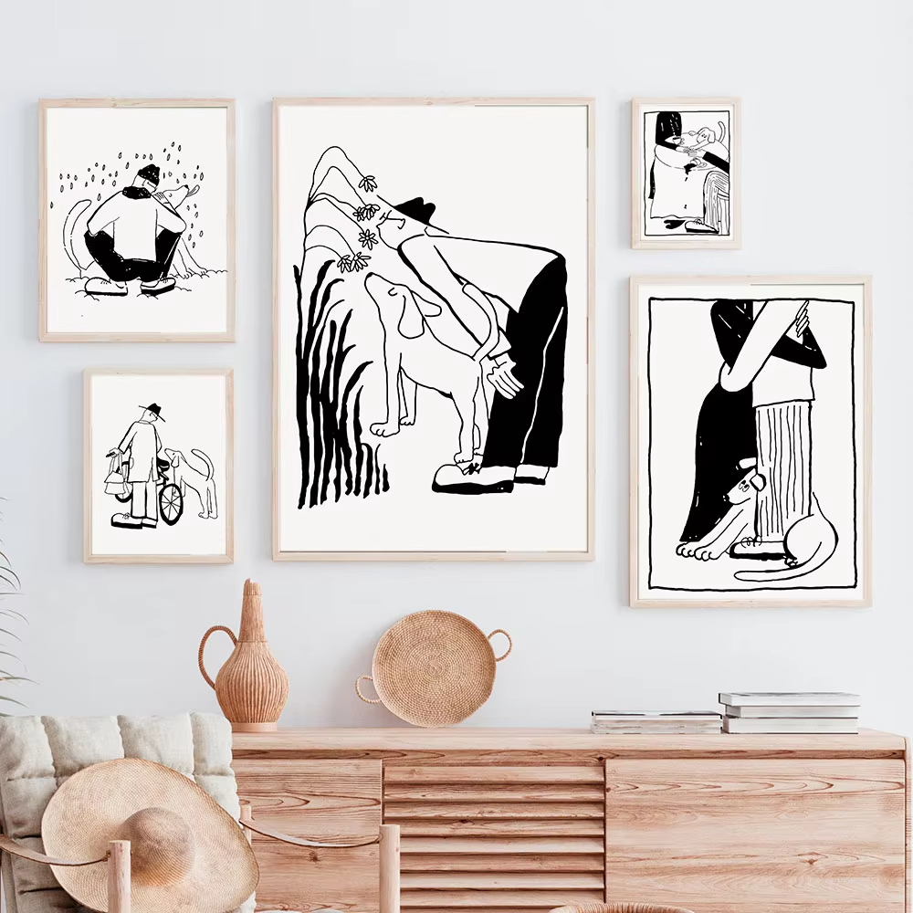 Korean Lifestyle & Kids Boutique - Koreanisches Minimalistisches Lifestyle- und Liebesposter, Lustiges