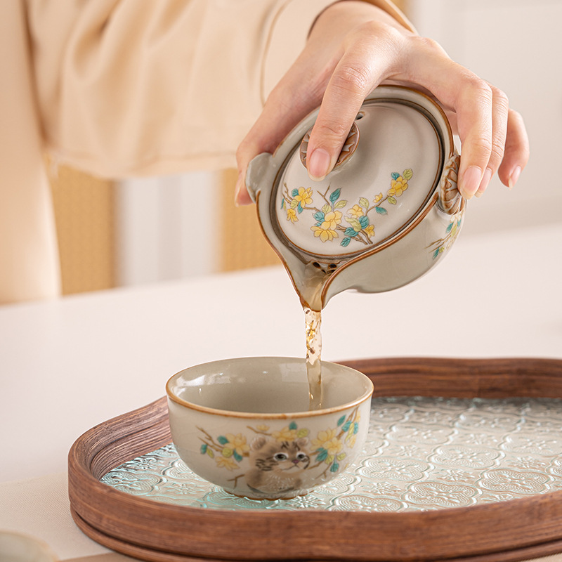 Ru Ware Reise Tee Set einfache – Korean Tea Set Bewertung und Preis